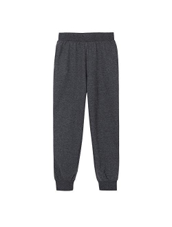 UNACOO Kids Girls Sweatpants Elastic Waistband Pull-on Joggers