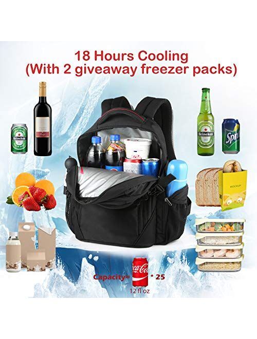 OUTXE Cooler Backpack Insulated Cooler Bag 22L for 15" laptops Lunch Backpack