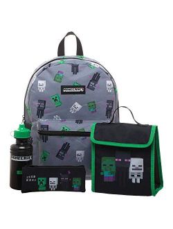 Minecraft Kids Minecraft Backpack 4 Piece Set