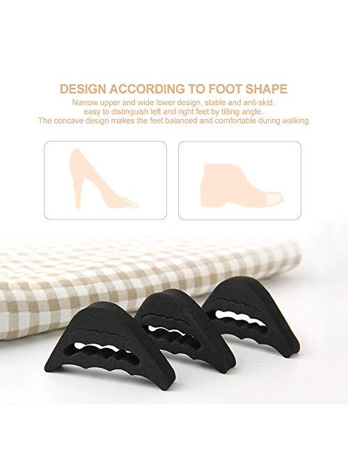 4 Pairs Toe Filler Inserts Adjustable Toe Plug Reusable Shoe Filler for Too Big Shoes for Women Men Unisex Pumps Flats Sneakers - Black + Beige