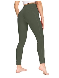 IOJBKI High Waisted Yoga Pants Tummy Control Workout Running Leggings with Pockets for Women