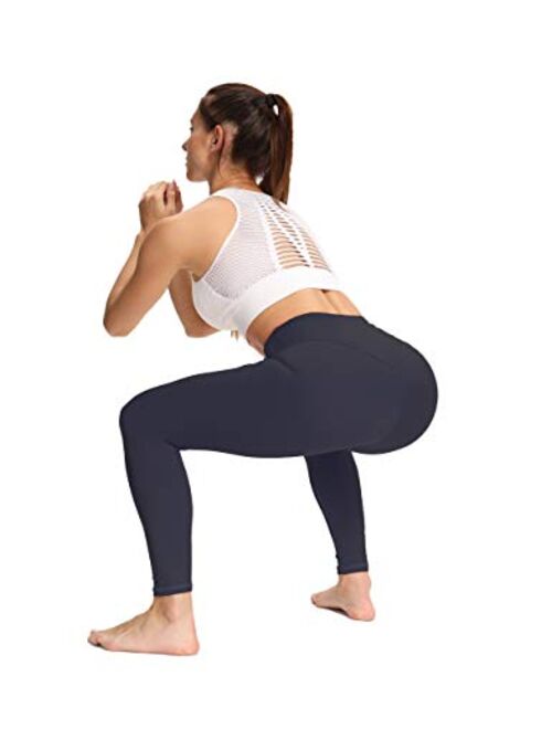 IOJBKI High Waisted Yoga Pants Tummy Control Workout Running Leggings with Pockets for Women