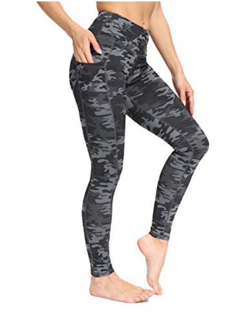 IOJBKI High Waisted Yoga Pants Tummy Control Workout Running Leggings with Pockets for Women