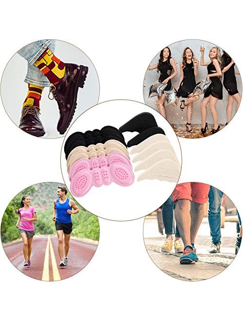 6 Pairs Toe Filler Inserts Adjustable Shoe Filler Heel Grip Liner Insert for Improving Shoe Fit Heel Protection Prevent Blister Unisex