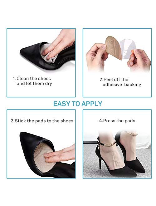 6 Pairs Ball of Foot Cushions (Beige) | Metatarsal Pads for Women | Reusable Shoe Inserts for Pain Relief