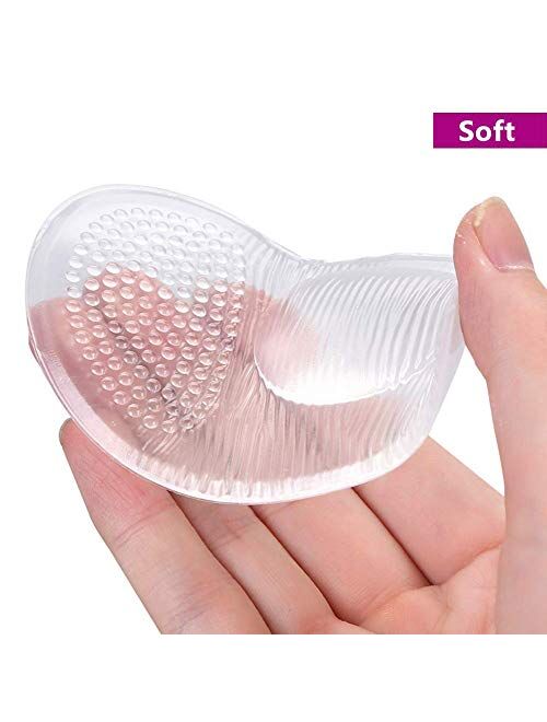 Metatarsal Pad, Ball of Foot Cushion, Foot Gel Pads, High Heel Cushion Insert for Women Foot Pain Relief, Anti-Slip Soft Forefoot Shoe Insole, One Size fits All, Pack of 