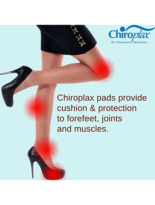 Chiroplax High Heel Cushion Inserts Pads (4 Pairs) Suede Ball of Foot Forefoot Metatarsal Anti Slip Shoe Insoles for Women