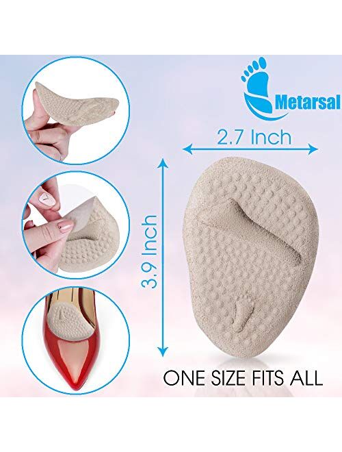 Ball of Foot Cushions, Metatarsal Pads for Women, High Heel Inserts, Comfort Soft Gel Forefoot Massage Cushion & Non Slip Shoes, Relieves Pressure, Foot Pain Relief Cushi