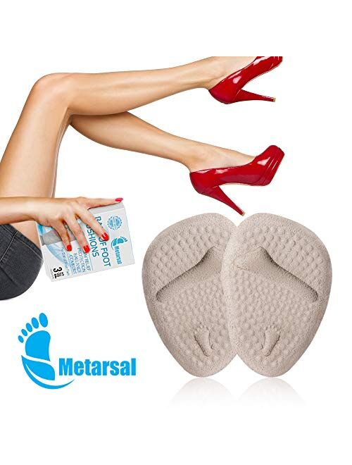 Ball of Foot Cushions, Metatarsal Pads for Women, High Heel Inserts, Comfort Soft Gel Forefoot Massage Cushion & Non Slip Shoes, Relieves Pressure, Foot Pain Relief Cushi