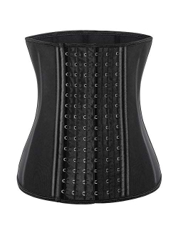 Waist Trainer for Women Corset Cincher Body Shaper Girdle Trimmer with Steel Bones Extender