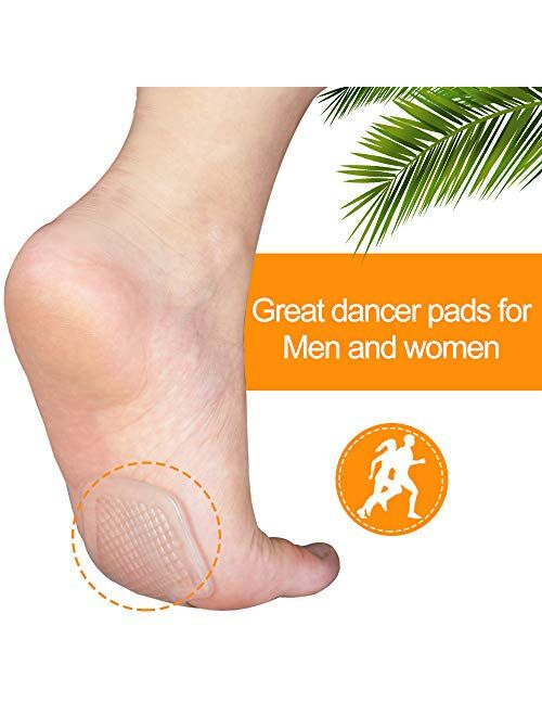 Kimihome Metatarsal Pads 8 Count Gel Cushions, Ball of Foot Cushion Protect and Relieve Metatarsal, Sesamoid, Ball of Foot Pain - 4 Pairs