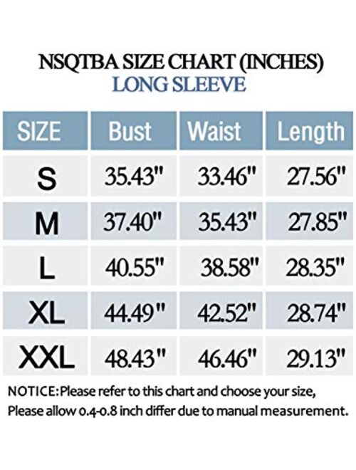 NSQTBA Womens Long Sleeve V Neck Tunic Tops Loose Casual Shirts with Pocket