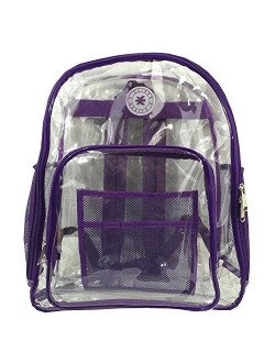 Heavy Duty Clear Backpack See Through PVC Stadium Security Transparent Workbag