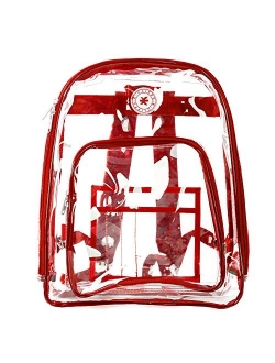 Heavy Duty Clear Backpack See Through PVC Stadium Security Transparent Workbag