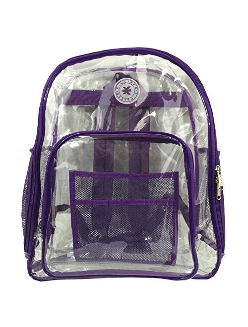 Heavy Duty Clear Backpack See Through PVC Stadium Security Transparent Workbag