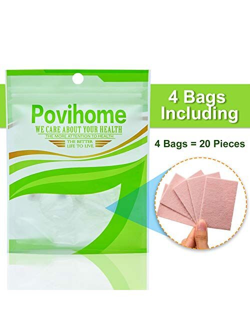 Povihome Moleskin Blister Pads, Heel Cushion, Heel Blister Prevention to Protect Skin from Rubbing Shoes