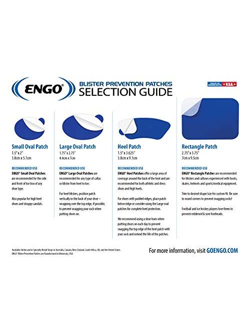 Engo Oval Blister Prevention Patches (6 Patches) | Fits in All Types of Footwear