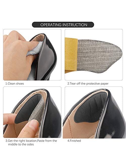 Makryn Heels Grip Liner for Men and Women,Cushions Insert Prevent Heel Slipping,Rubbing,Blisters,Foot Pain,Self-Adhesion Filler Improve Shoe Fit