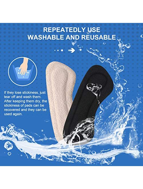 Heel Cushion Inserts, Heel Grips Reusable Self-Adhesive Shoe Inserts Liners for Men's and Women's Shoes too big, Shoe Pads for Preventing Heel Slipping, Rubbing, Non-Slip