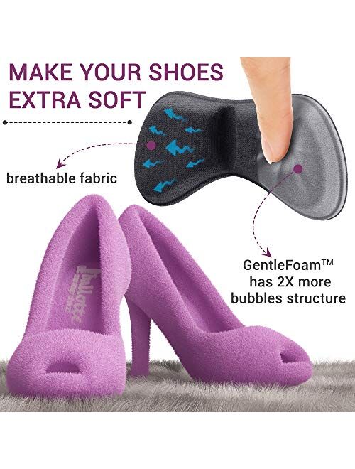 Extra Soft Shoe Pads, Heel Grips for Womens Shoes [12] Self-Adhesive Heel Inserts for Shoes - Prevent Blisters, Cuts, Slipping, Pain, Shoes Too Big Inserts