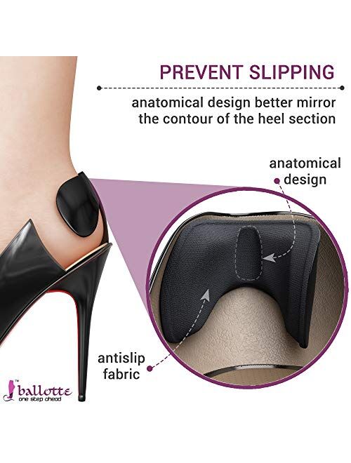 Extra Soft Shoe Pads, Heel Grips for Womens Shoes [12] Self-Adhesive Heel Inserts for Shoes - Prevent Blisters, Cuts, Slipping, Pain, Shoes Too Big Inserts