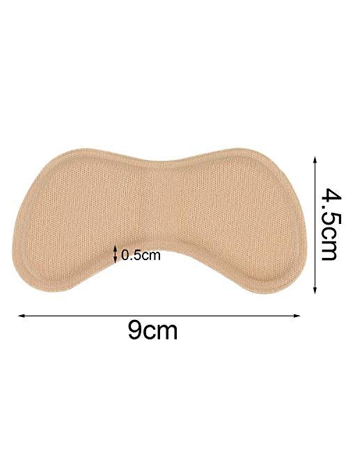 Heel Stickers Heel Cushion Pads Shoe Heel Insoles for Improved Shoe Fit and Comfort, (3 Black and 3 Beige)