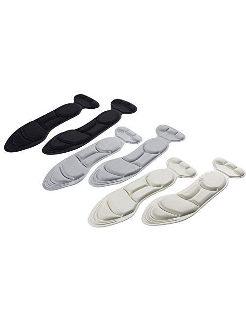 (3 Pairs) Shoe Insoles,Heel Insoles,Sponge Shoes Pads with Heel Grips Inserts,Heel Cushions,High Heel Inserts Great for Loose Shoes, Metatarsal or Arch Pain,Feet Sore Rel