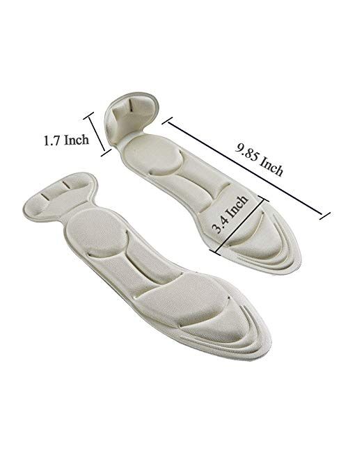 (3 Pairs) Shoe Insoles,Heel Insoles,Sponge Shoes Pads with Heel Grips Inserts,Heel Cushions,High Heel Inserts Great for Loose Shoes, Metatarsal or Arch Pain,Feet Sore Rel