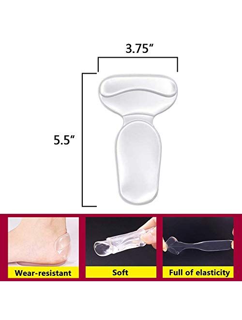 IMOOCARE 3 Pairs High Heel Inserts Invisible Grips - Anti Slip Blister Prevention Shoe Cushion Inserts Foot Pain Relief for Women, Shoe Pads for Too Big Shoes One Size fi