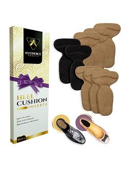 Heel Cushion Inserts for Loose Shoes - Shoe Pads Filler for Too Big Shoes- Men & Women