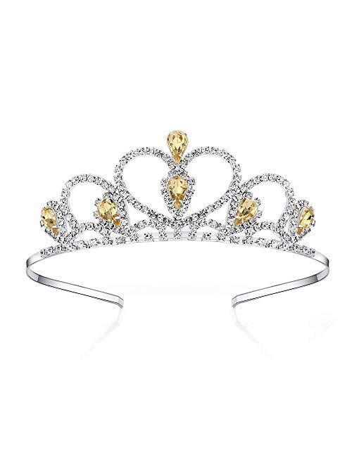 colorful heart Rhinestone Tiara