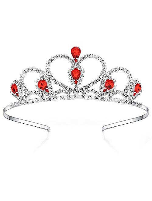 colorful heart Rhinestone Tiara