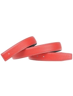 Replacement Leather Belt Strap Reversible Replacement Belt Strap Genuine Leather 1 1/4" Wide - for H Buckle