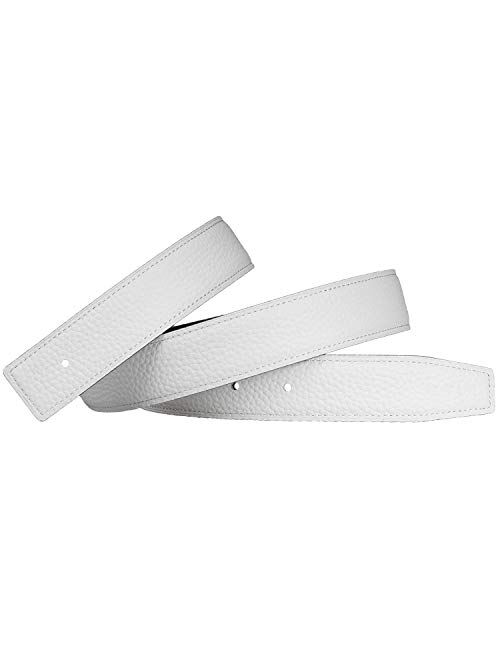 Replacement Leather Belt Strap Reversible Replacement Belt Strap Genuine Leather 1 1/4" Wide - for H Buckle