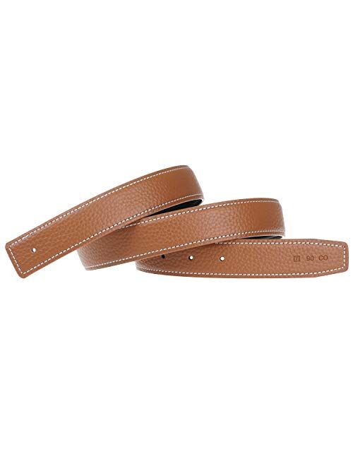 Replacement Leather Belt Strap Reversible Replacement Belt Strap Genuine Leather 1 1/4" Wide - for H Buckle