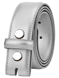 Falari Replacement Genuine Leather Dress Belt Strap Without Buckle Snap on Strap 33mm fit 35mm Buckle