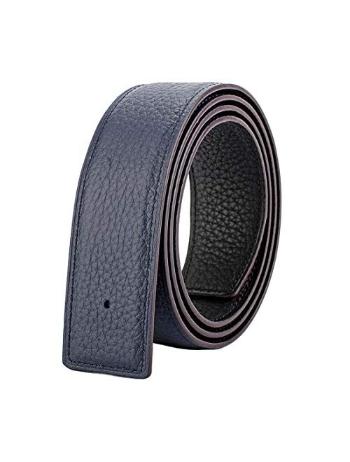 Vatee's Reversible Genuine Leather Belts For Men/Women Replacement Belt Strap Without Buckle 1.25"/1.34"/1.5" Wide