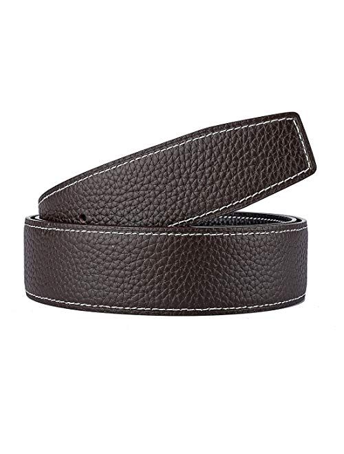 Vatee's Reversible Genuine Leather Belts For Men/Women Replacement Belt Strap Without Buckle 1.25"/1.34"/1.5" Wide