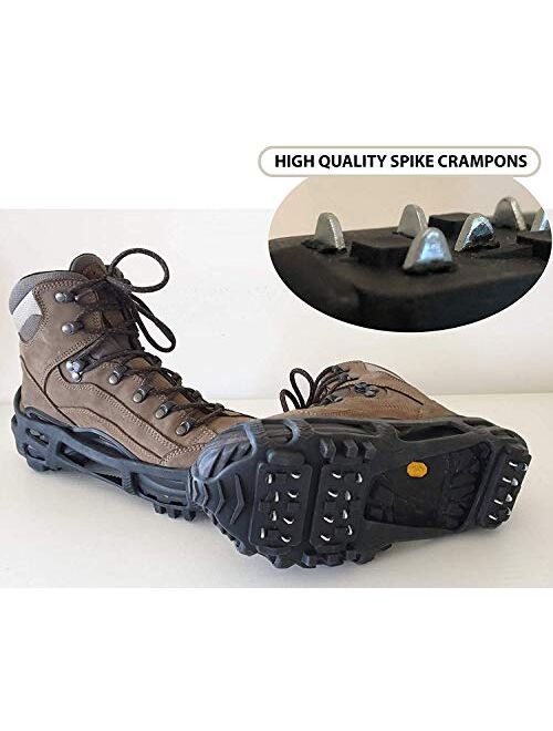 Limm Crampons Ice Traction Cleats Large - Lightweight Traction Cleats for Walking on Snow & Ice - Anti Slip Shoe Grips Quickly & Easily Over Footwear - Portable Ice Gripp