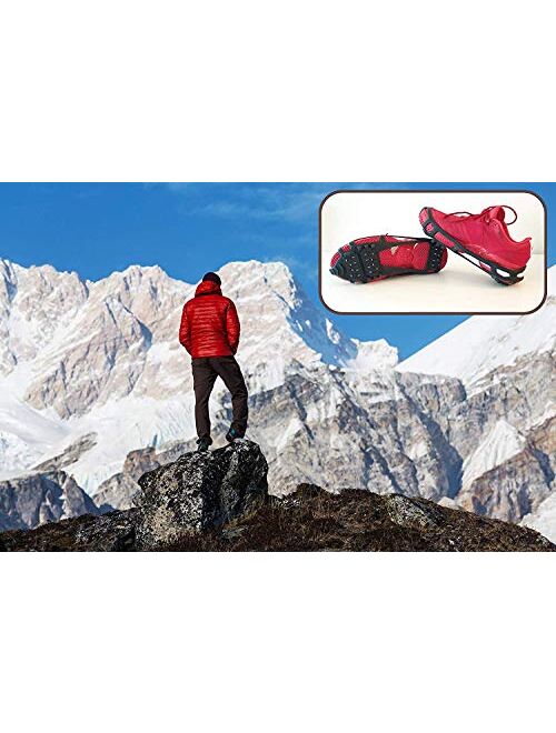 Limm Crampons Ice Traction Cleats Large - Lightweight Traction Cleats for Walking on Snow & Ice - Anti Slip Shoe Grips Quickly & Easily Over Footwear - Portable Ice Gripp