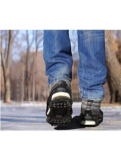 Limm Crampons Ice Traction Cleats Large - Lightweight Traction Cleats for Walking on Snow & Ice - Anti Slip Shoe Grips Quickly & Easily Over Footwear - Portable Ice Gripp