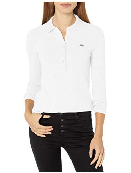 Lacoste Womens Classic Half Sleeve Slim Fit Stretch Pique Polo Shirt