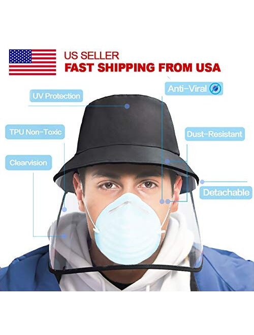 Removable Anti Spitting Protective hat protection hat Face Shield face protection Hat face mask hat Splash Proof Facial Cover Hat Saliva Isolation Hat Anti- UV mask prote