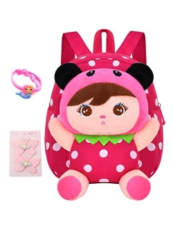 Suerico Cute Toddler Backpack Plush Doll Toy Snack Travel Bag Preschool Shoulder Bag Gift for Kid