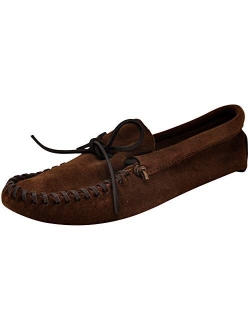Minnetonka Men's Leather Laced Softsole Moccasin