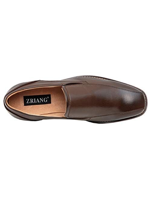 ZRIANG Men's Dress Loafers Formal Leather Lined Slip-on Shoes