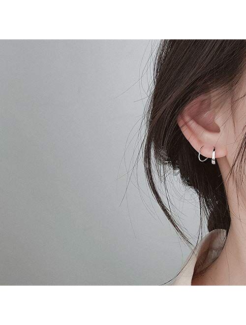 Minimalist Ear Climber Crawler Cuff Earrings for Women Girls Sterling Silver Cartilage Ear Piercing Wrap Earring Studs Hypoallergenic