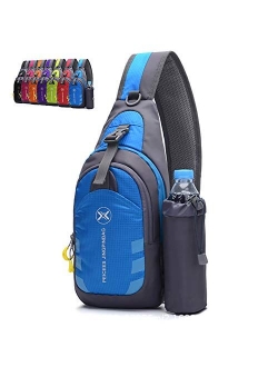 Peicees Chest Crossbody Sling Backpack Bag Travel Bike Gym Daypack for Women Men