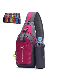 Peicees Chest Crossbody Sling Backpack Bag Travel Bike Gym Daypack for Women Men