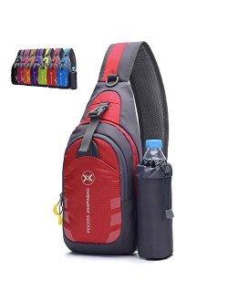 Peicees Chest Crossbody Sling Backpack Bag Travel Bike Gym Daypack for Women Men